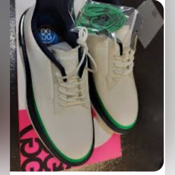 G/FORE Men’s Gallivanter T.P.U. Tuxedo Golf Shoes - White and Green-Size 11.5⛳️ - Picture 2 of 4